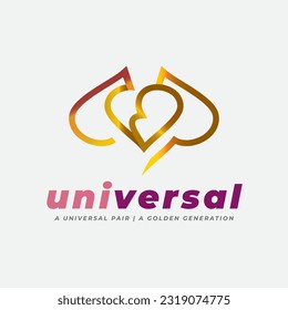 El logo está llevando aquí para feliz modelo de parejas encantadoras, cuidado de la madre, colección de ornamentos de joyas y también para fundaciones de corazón saludable.