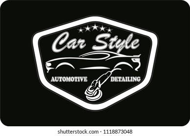 logo cars detailing b&w