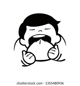 logo cartoon funny cute and simple