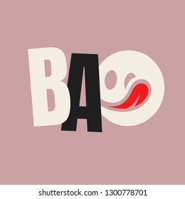 Logo with cartoon like bao icon