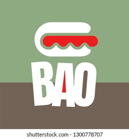 Logo with cartoon like bao icon