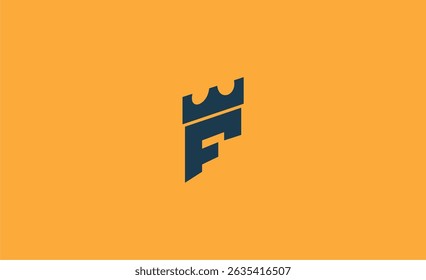 Logo Castle with Initial F. Strong, Bold and Minimal concept design.