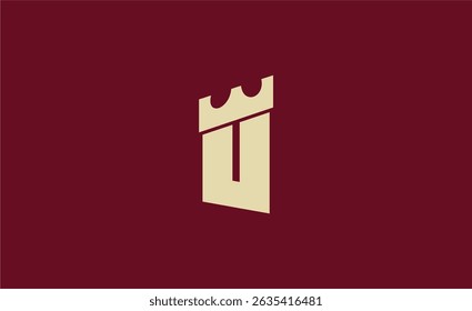 Logo Castle with Initial U. Strong, Bold and Minimal concept design.