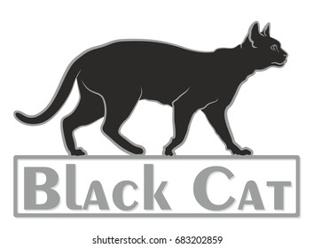 Logo with cat. 