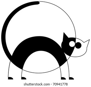 Logo with Cat against the backdrop of the Moon