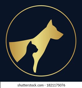 The logo of a cat and dog