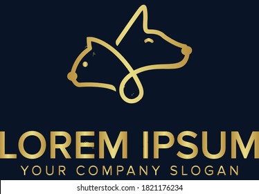 The logo of a cat and dog