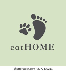 Logo for a cat house or for a cat goods store