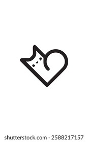 Logo cat and love together
