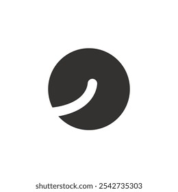 Logo cat tail circle minimalist with blank background