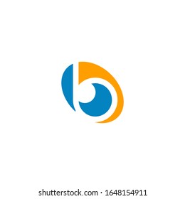 logo cb negative deign vector modern graphic