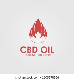 Logo CBD Oil Template Design