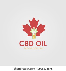 Logo CBD Oil Template Design