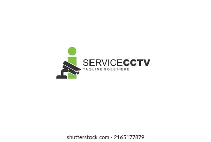 Logo de cctv para identidad. ilustración vectorial de plantilla de seguridad para su marca.