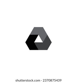 Logo cd initial cd triangle gradien vektor illustration