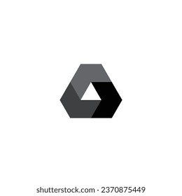 Logo cd initial cd triangle gradien vektor