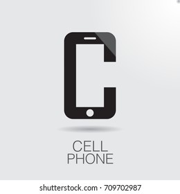 logo cellphone C black