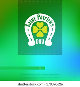 logo celtic shamrock happy st patrick's day vector template of greeting card logo celtic shamrock happy english classic vacation texture traditional holiday background scene ceremony leaf sign celebra