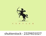 logo centaur horse spartan archer warrior trojan silhouette mythical creature