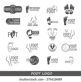 Logo Center Healthy Feet Human Footprint Stock Vector (Royalty Free ...