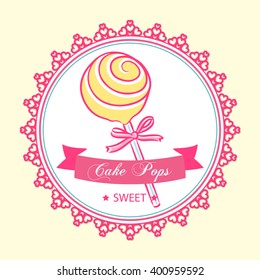 Logo Centered Sweet Cake Pop