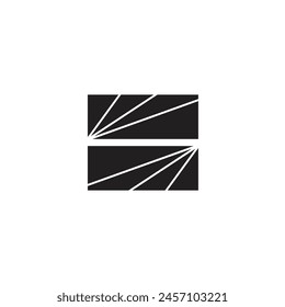 Logotipo de cerámica cuadrada minimalista con fondo en blanco