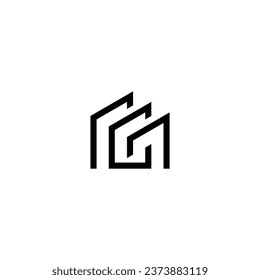 Logo cg initial cg vektor business company group