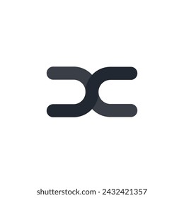 Elemento de plantilla de diseño negro de cadena de logotipo