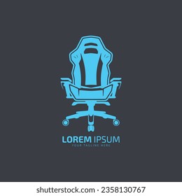 un logotipo del símbolo del icono de la silla del vector de la silla aislado en fondo blanco