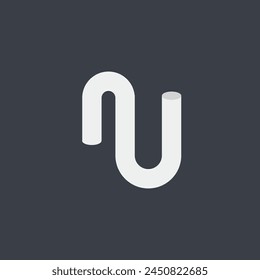 Logo chalk N with blank background