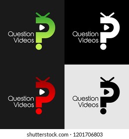 Logo Channel Question Design Vector