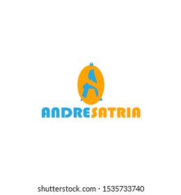 logo with the character name letter A S is suitable for the logo abbreviation of the name of the person or company - vector