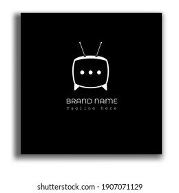 logo chat by forming an old model television