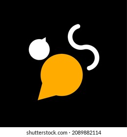 the logo of the chat icon and the letter S. form a cat. a unique, simple and attractive logo.