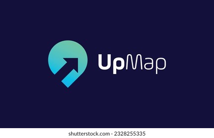 Logo chat map for find spot location and mark place