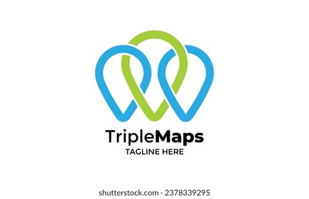 Logo chat map for find spot location and mark place