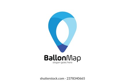 Logo chat map for find spot location and mark place