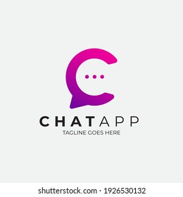 Logo Chatting App Vector Design, Talk Logo for chat applications