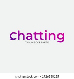 Logo Chatting App Vector Design, Talk Logo for chat applications