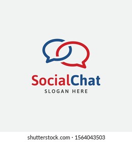 Logo Chatting App Vector Template Design, Talk Logo, designed for chat applications