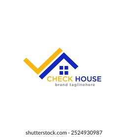 Logo of a Check House. Fully vectors, this logo can be easily resize and colors can be changed to fit your project.