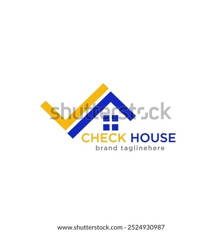 Logo of a Check House. Fully vectors, this logo can be easily resize and colors can be changed to fit your project.