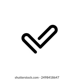 Logo check line stroke minimalist with blank background