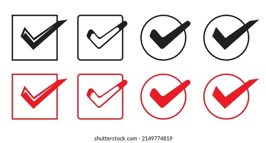 logo checklist vector silhouette and modern simple modern red color, suitable for logo design or sign approved, accepted, eligible, nominated, passed, okay,



