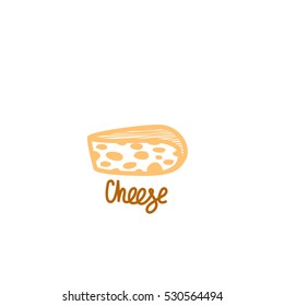 Logo cheese. Vector illustration isolated on white background