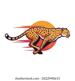 Logotipo da chita Correndo vetor