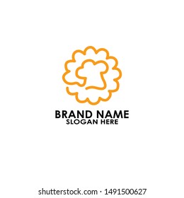 logo chef cooking line abel element vector 