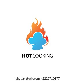 Logo of a chef hat with a flame, Barbecue icons