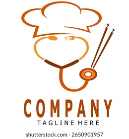 Logo chef hat vector illustration