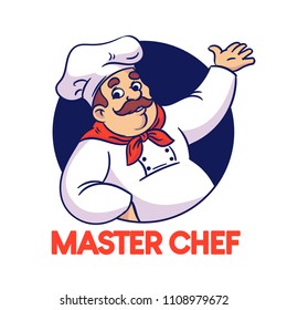 Logo with chef. Suitable for eateries, cafes and restaurants.
